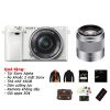 Combo Máy ảnh Sony A6000 Trắng Kit 16-50 + Ống kính SEL 50mm F.18 Bạc