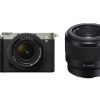 Combo Máy ảnh Sony A7C + Kit 28-60mm (Bạc) + FE 50mm F1.8 - Chính hãng