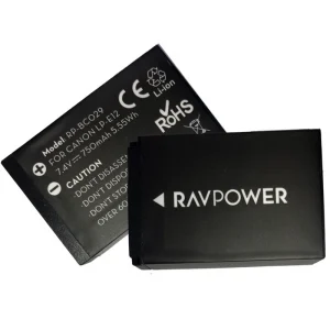 Pin máy ảnh Canon LP-E12 Ravpower- New ( 1 viên lẻ )