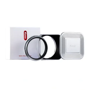 Kase Square Lens Hood + MCUV (III) + Cap For Fujifilm X100VI Silver - Chính hãng