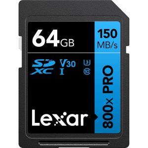 Thẻ nhớ SD Lexar Professional 800x PRO UHS-I U3 V30 64GB | Chính Hãng