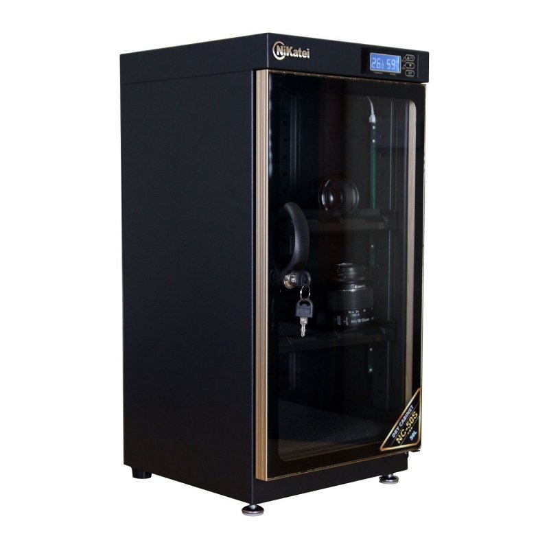 Tủ Chống Ẩm Cao Cấp Nikatei NC-50S Viền Nhôm Mạ Vàng - Ảnh 2