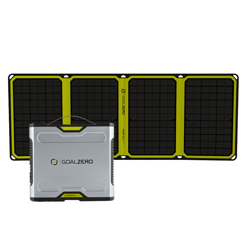 Goal Zero Nomad 28 Plus Solar Set - Sherpa 100