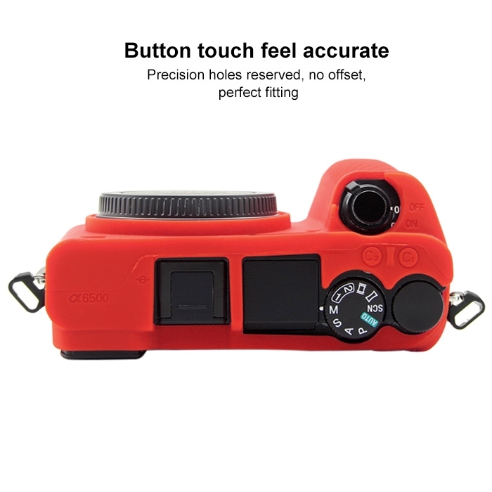 Bao Silicon Puluz Cho Máy Sony A6500 - Màu Đỏ - Ảnh 3