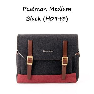 Herringbone Postman Medium Black | Chính Hãng