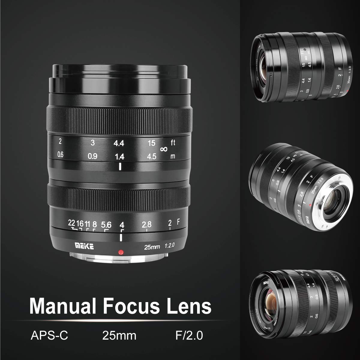 Ống Kính Meike 25mm F2.0 Aps-C For Sony E-Mount new Mã SP 0070 - Ảnh 2