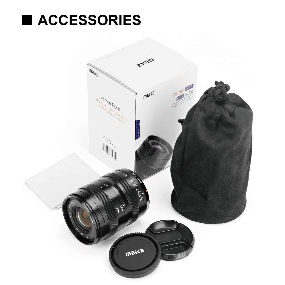 Ống Kính Meike 25mm F2.0 Aps-C For Sony E-Mount new Mã SP 0070 - Ảnh 3