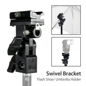 B Type Flash Light Stand Bracket (Black) - Ảnh 2