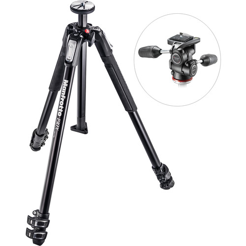 Manfrotto 190 Alu 3-S Kit 3W Head | Chính Hãng
