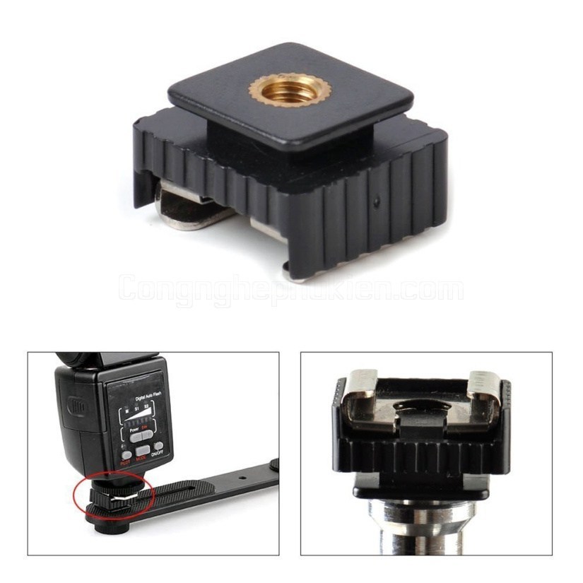 Ngàm Chuyển Ốc 1/4 Inch Sang Chân Flash Hot Shoe Sc-6 - Ảnh 2
