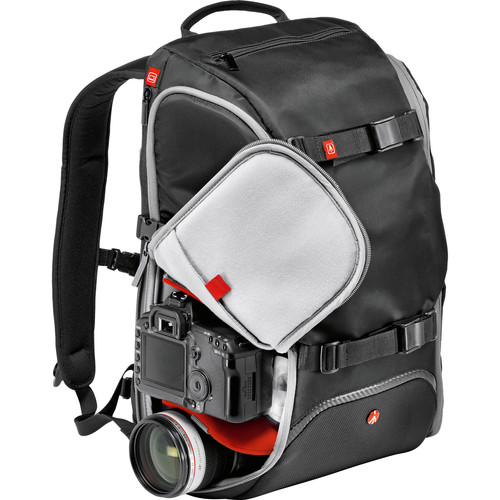 Ba Lô Máy Ảnh Manfrotto Backpack Travel Màu Đen - Ảnh 4