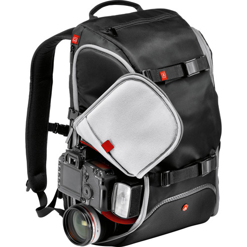Ba Lô Máy Ảnh Manfrotto Backpack Travel Màu Đen - Ảnh 3