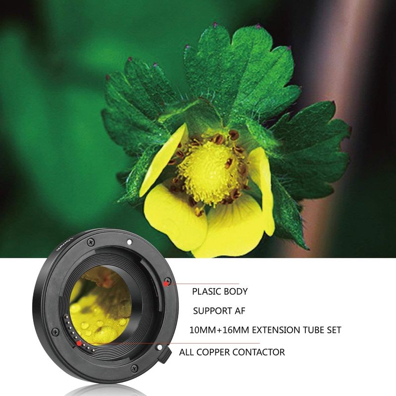 Meike Mk-C-Af3b 10mm And 16mm Extension Tubes For Canon Eos-M - Ảnh 6