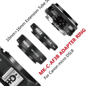 Meike Mk-C-Af3b 10mm And 16mm Extension Tubes For Canon Eos-M - Ảnh 2