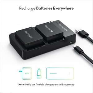 Bộ 2 pin 1 sạc đôi máy ảnh Fujifilm NP-W126S 1200 mAh Ravpower