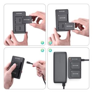 Bộ 2 pin 1 sạc đôi máy ảnh Fujifilm NP-W126S 1200 mAh Ravpower - Ảnh 6