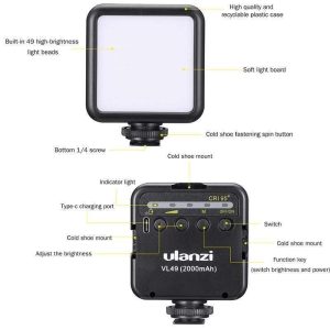 Đèn led mini Ulanzi VL49 - Ảnh 4