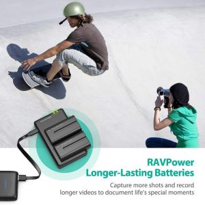 Bộ 2 pin 1 sạc đôi Ravpower RP-BC006 cho Sony NP-F550 - Chính Hãng - Ảnh 3