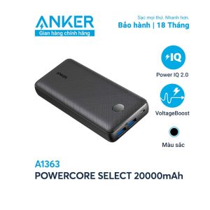 Pin Dự Phòng Anker PowerCore Select 20000mAh - A1363