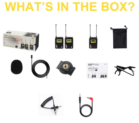 Micro Thu Âm Wireless LENSGO LWM-328C Double (TX+TX+RX) - Chính Hãng - Ảnh 2