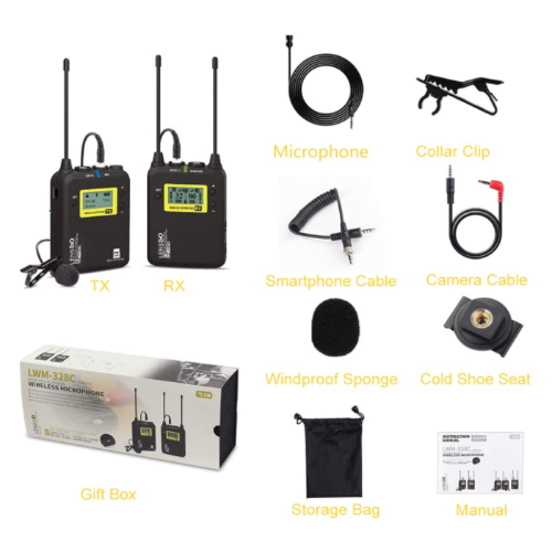 Micro Thu Âm Wireless LENSGO LWM-328C Single (TX+RX) - Chính Hãng - Ảnh 3