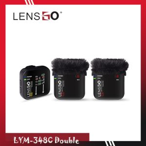 Microphone Lensgo LYM-348C Double 1V2 2 phát 1 thu - Chính Hãng
