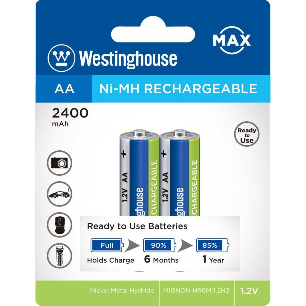 Pin sạc Westinghouse AA 2400mAh ( Vỉ 2 cục )