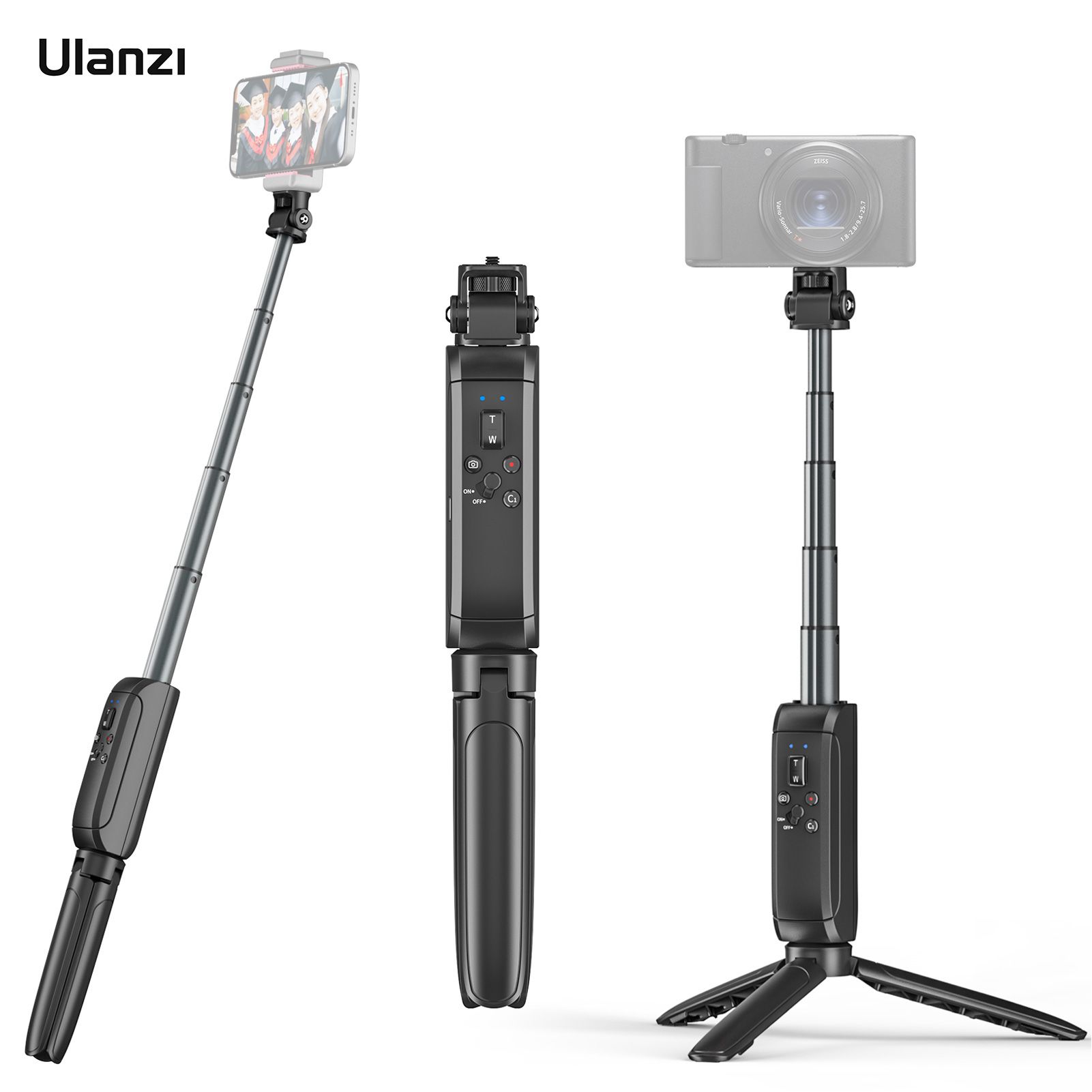 Ulanzi MT-40 Gậy chụp hình 3 In 1 đa năng Selfie Stick/Tripod/Grip tích hợp Remote Wireless - Ảnh 5
