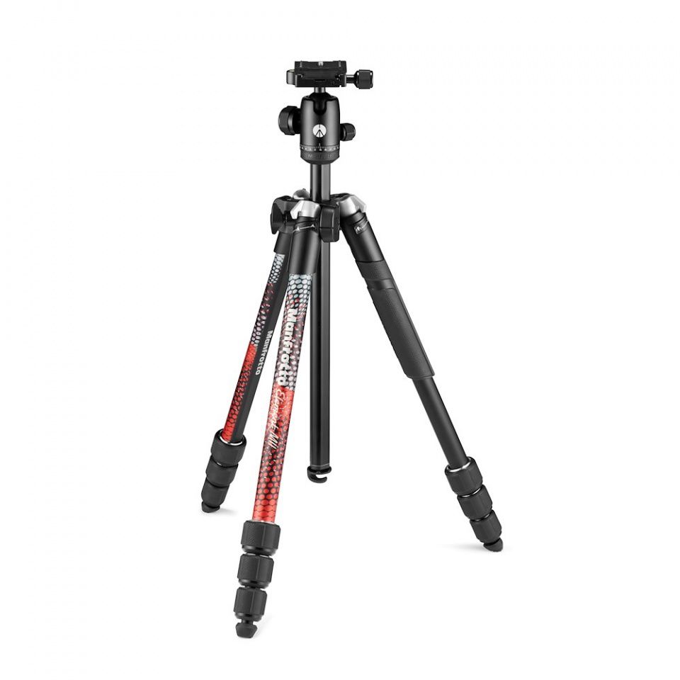 Manfrotto Element ALU Mark II 4S Tripod Đỏ | Chính Hãng