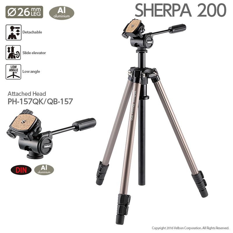 Velbon Sherpa 200R Tripod | Chính Hãng - Ảnh 2