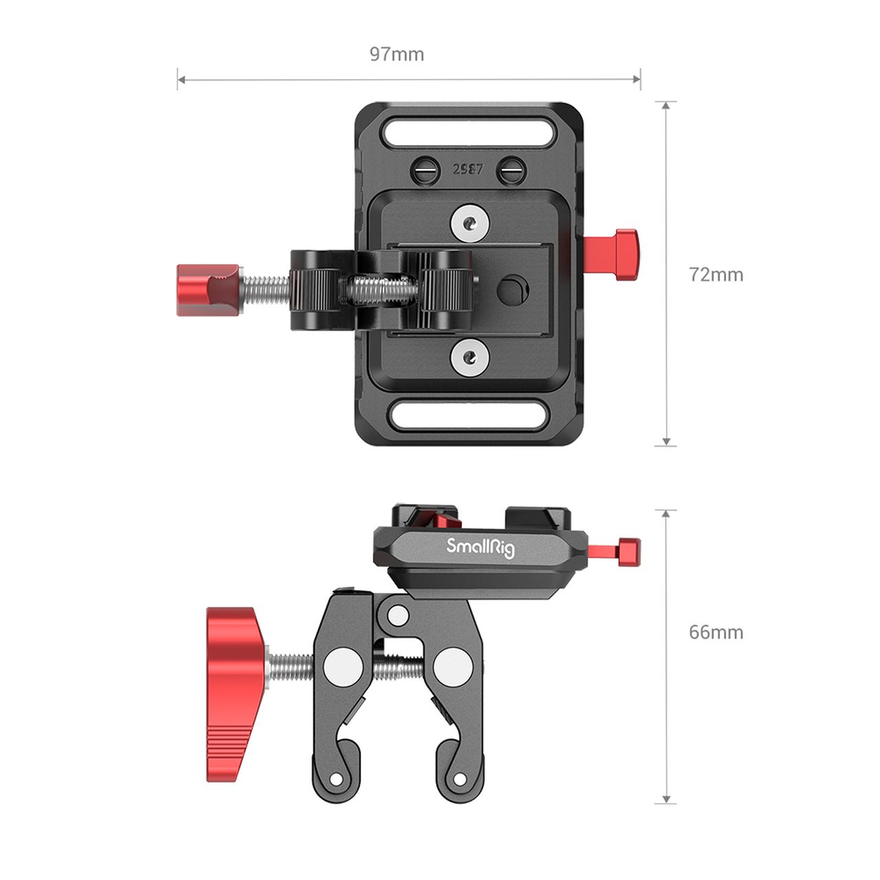 SmallRig Mini V Mount Battery Plate with Crab-Shaped Clamp 2989 - Ảnh 5