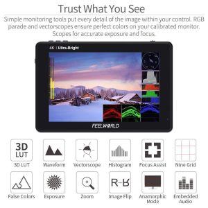Màn hình FeelWorld LUT7 7" 3D LUT 4K HDMI Monitor - Ảnh 5