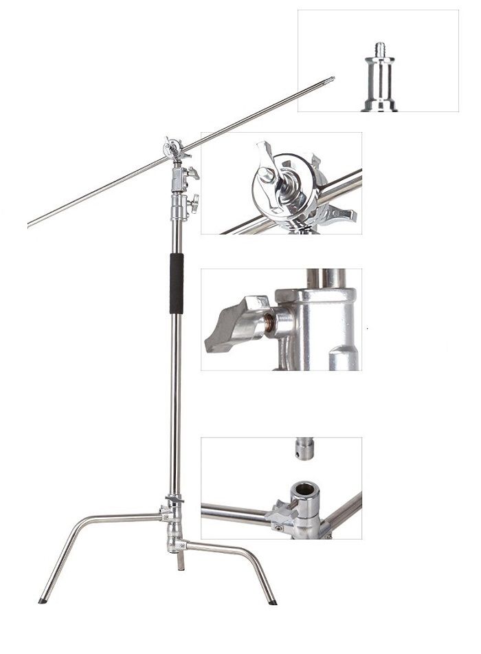 Chân Đèn Cstand CK1 Pro Inox có tay boom