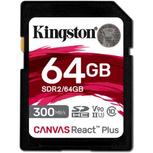 Thẻ nhớ SD Kingston Canvas React Plus 64GB UHS-II V90 300MB/s | Chính Hãng