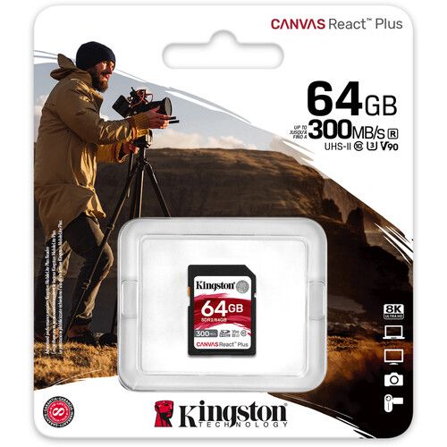 Thẻ nhớ SD Kingston Canvas React Plus 64GB UHS-II V90 300MB/s | Chính Hãng - Ảnh 3