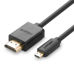 Ugreen 30102 1.5M màu Đen Cáp chuyển đổi Micro HDMI sang HDMI thuần đồng HD127 20030102
