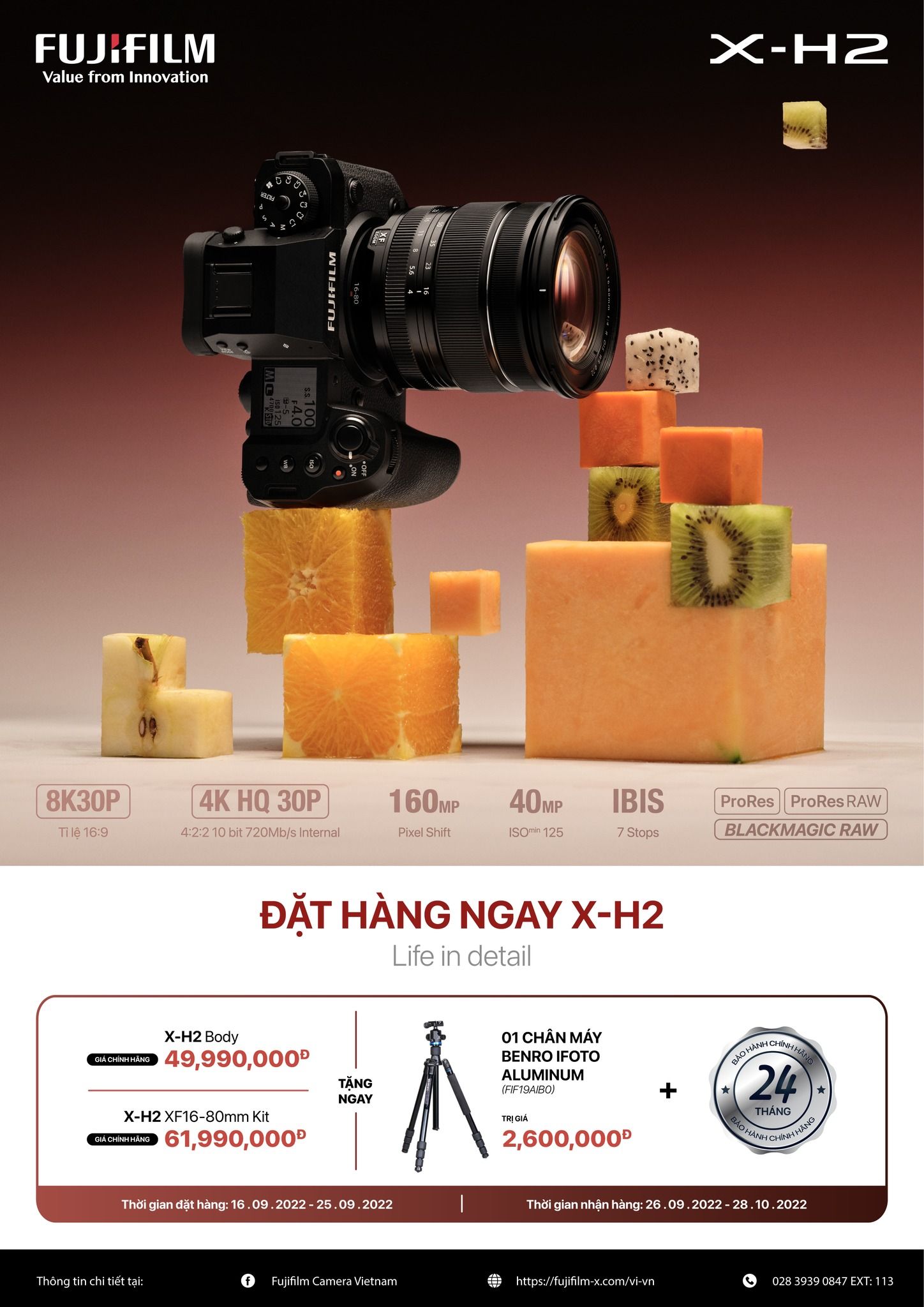 Fujifilm X-H2 + XF 16-80mm | Chính Hãng - Ảnh 3