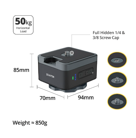 Zeapon Micro3 E1000 + Pons Motorized Pan Head - Slider chuyên nghiệp dành cho Máy Ảnh - Tải trọng 12kg - Ảnh 2