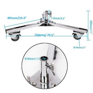 Chân đèn inox tải trọng cao 20 inch - Ảnh 2