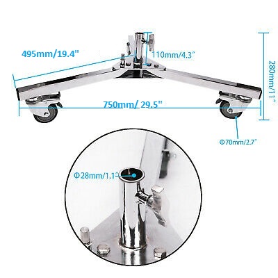 Chân đèn inox tải trọng cao 20 inch - Ảnh 2
