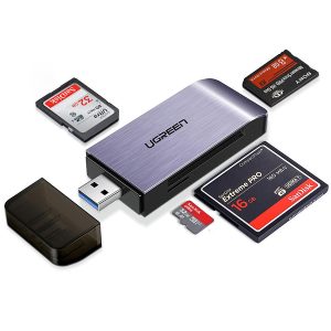 Ugreen 50541 Màu Đen Đầu đọc thẻ USB 3.0 sang SD + TF + CF + MS cao cấp CM180 20050541 - Ảnh 2