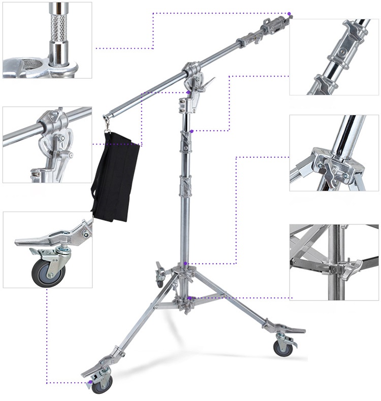 Chân Đèn Meking M6 2in1 Steel Boom - Ảnh 2