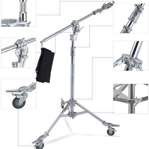 Chân Đèn Boom M5 Pro 2in1 Inox
