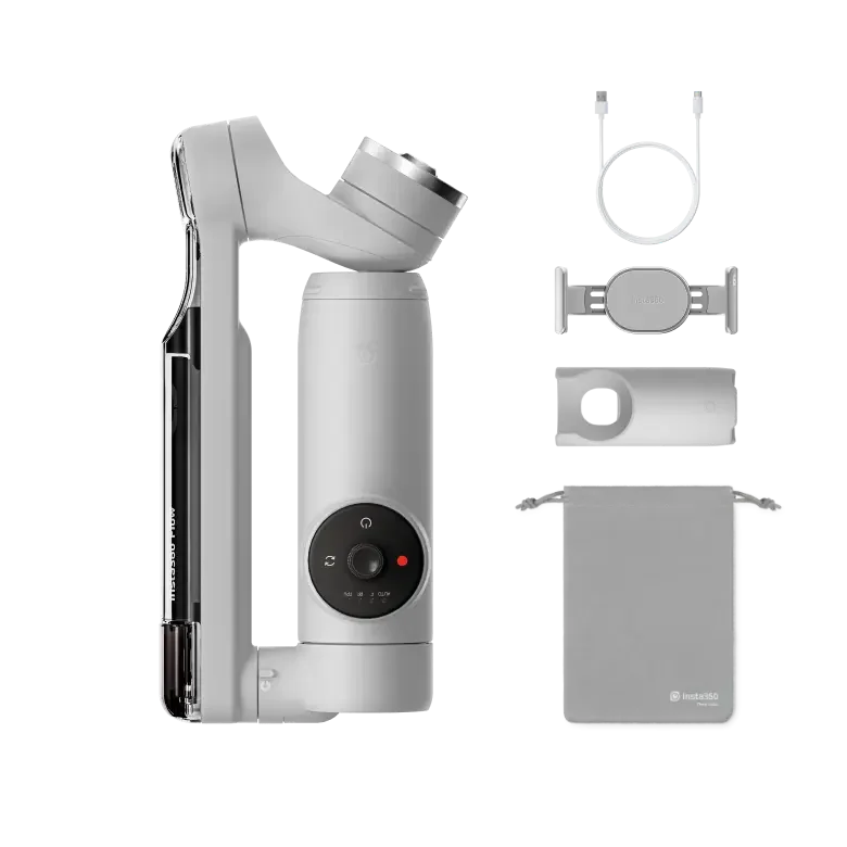 Tay cầm chống rung Insta360 Flow - Standalone cho điện thoại màu xám - Ảnh 3