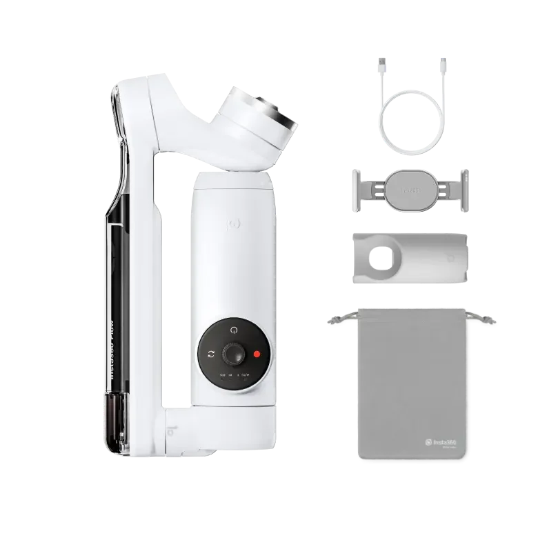 Tay cầm chống rung Insta360 Flow - Standalone cho điện thoại màu trắng - Ảnh 10