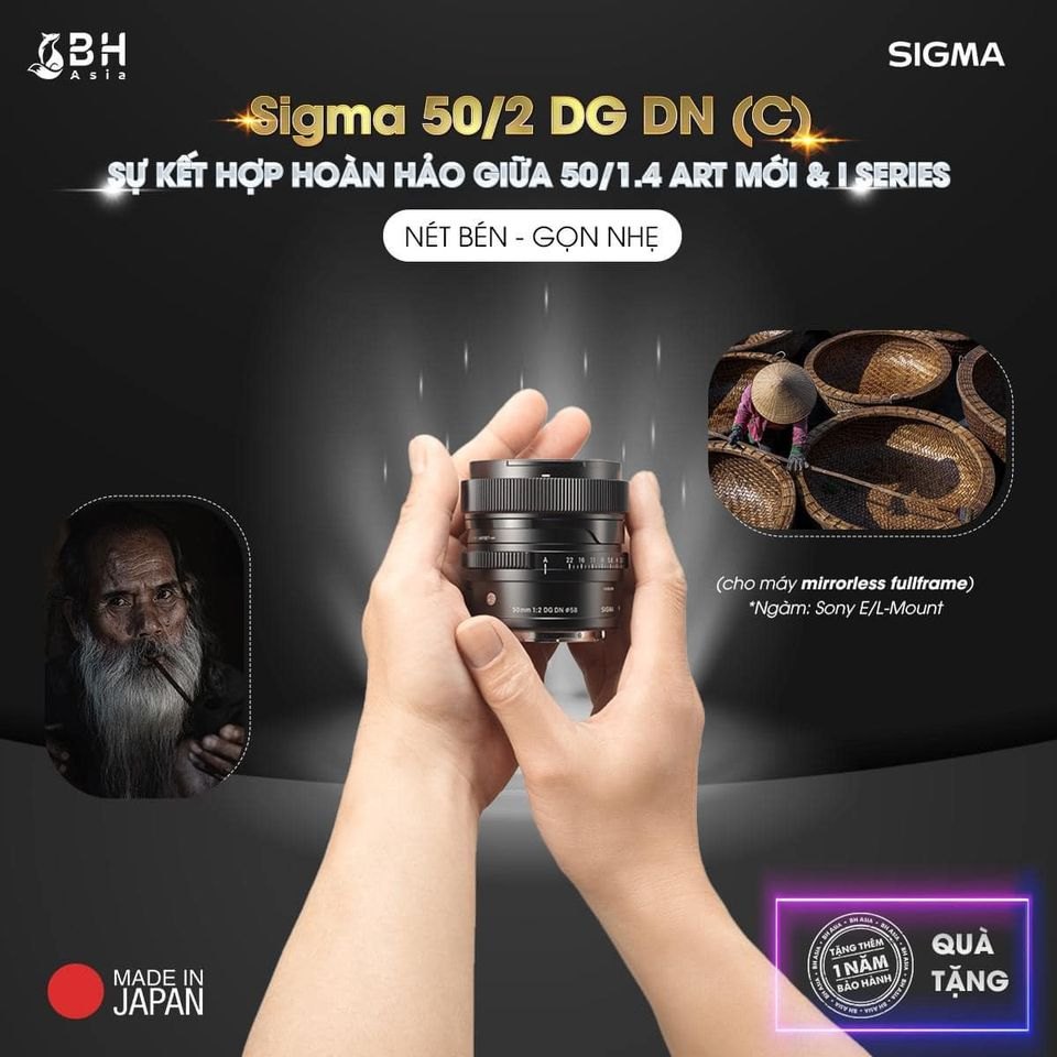 Sigma 50mm f/2 DG DN (C) (For Sony E) | Chính Hãng