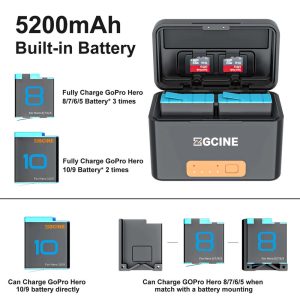 ZGCINE Mini Charging Case with 2 x GoPro 901 Batteries - Chính hãng - Ảnh 3