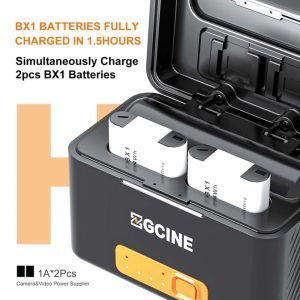 ZGCINE PS-BX Charging Case for Sony NP-BX1 battery (2-bit NO battery) - Chính hãng - Ảnh 6