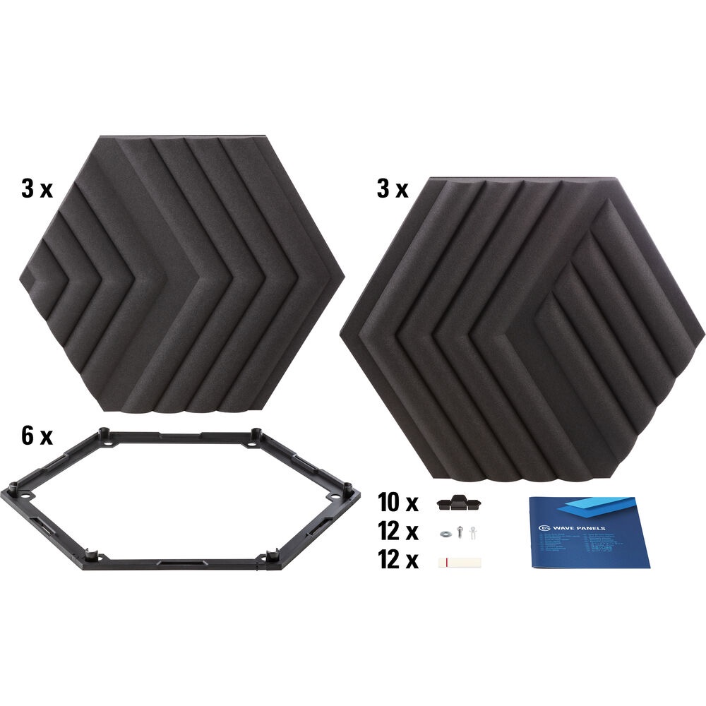 Bộ 6 tấm tiêu âm Elgato Wave Panels - Starter Kit Black - Ảnh 4