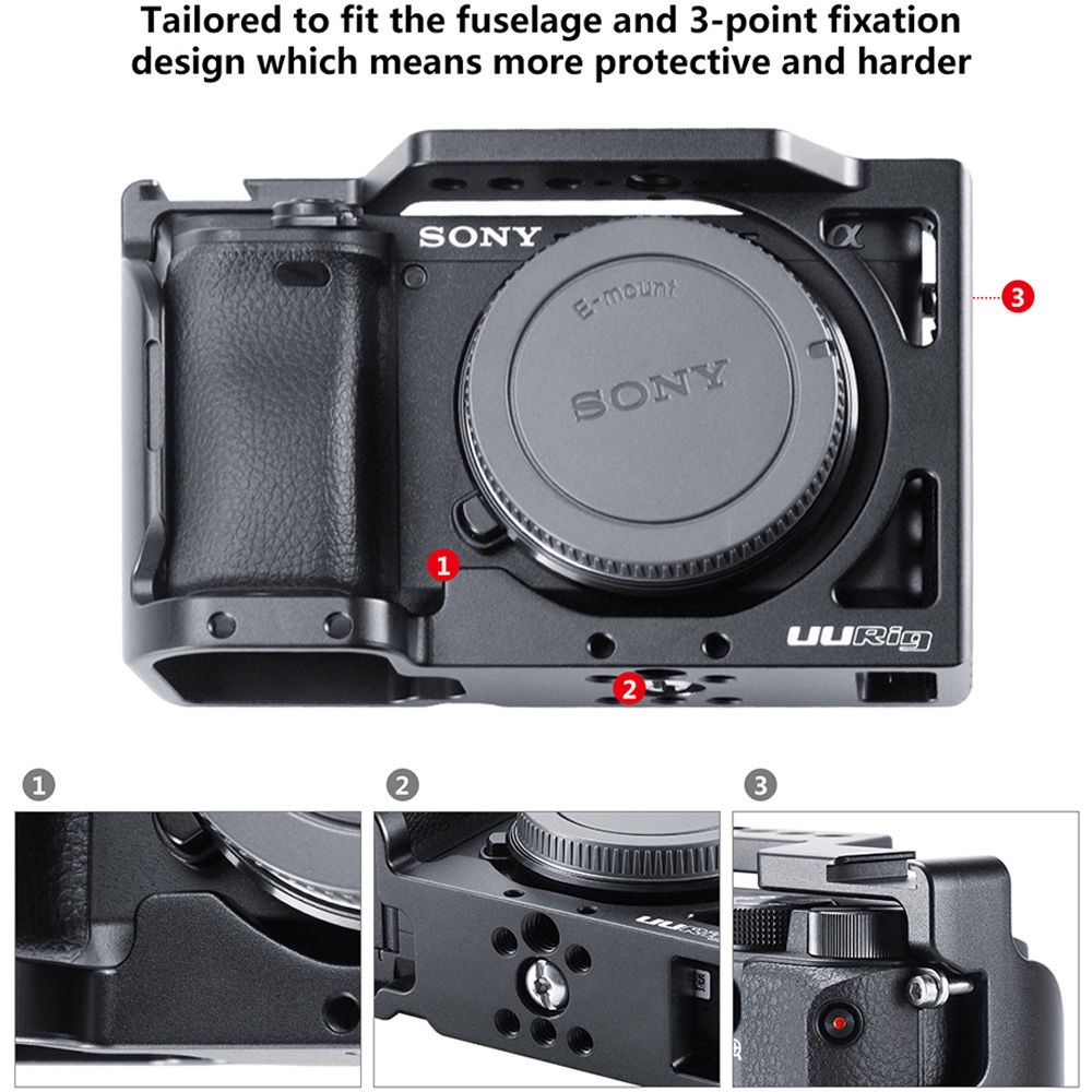 UURig R008 Full Camera Cage for Sony A6400 - 1367 - Ảnh 7